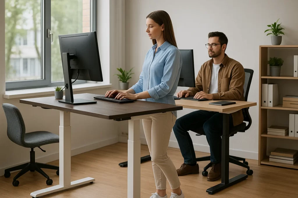 Regulējami galdi – kā uzlabot produktivitāti ar vienu kustību