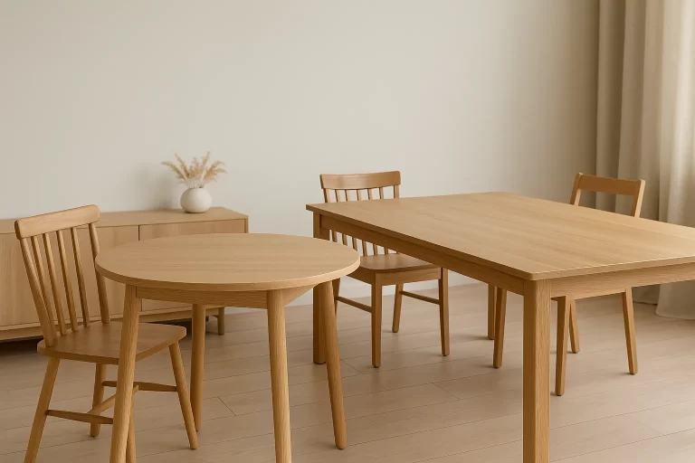 Apaļš vai taisnstūrveida galds – kā forma ietekmē telpas sajūtu